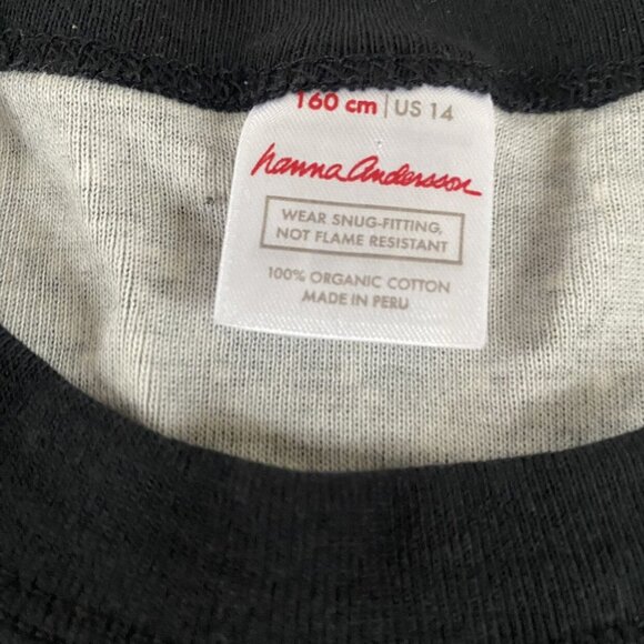 Hanna Andersson Organic Fair Isle Holiday Pajama Top Size 160 - Picture 3 of 3
